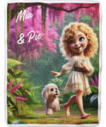 Kids Flannel Cozy Blanket Mia & Pie