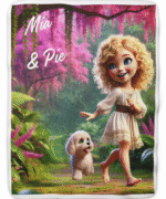 Kids Flannel Cozy Blanket Mia & Pie