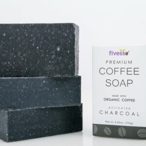 Activated Charcoal - Premium Coffee Soap Bar (Pack of 3 Bars)